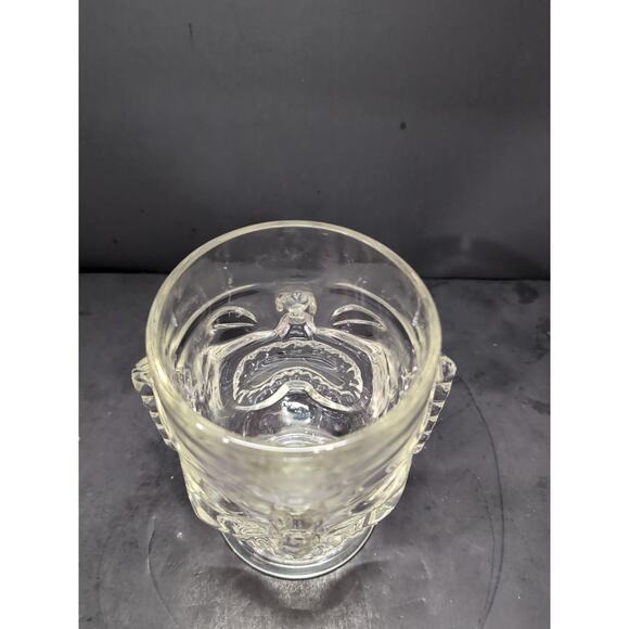 Tiki Clear Glass Mug,‎ Princess Kaiulani Mug, Happy Sad Face, Hawaii Tiki Glass - Picture 5 of 10